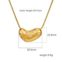 Design Necklace Women's Simple Titanium Steel Peach Heart