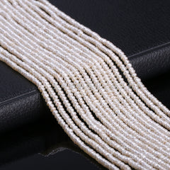 Exquisite Natural Freshwater Flat Round Pearl Beads